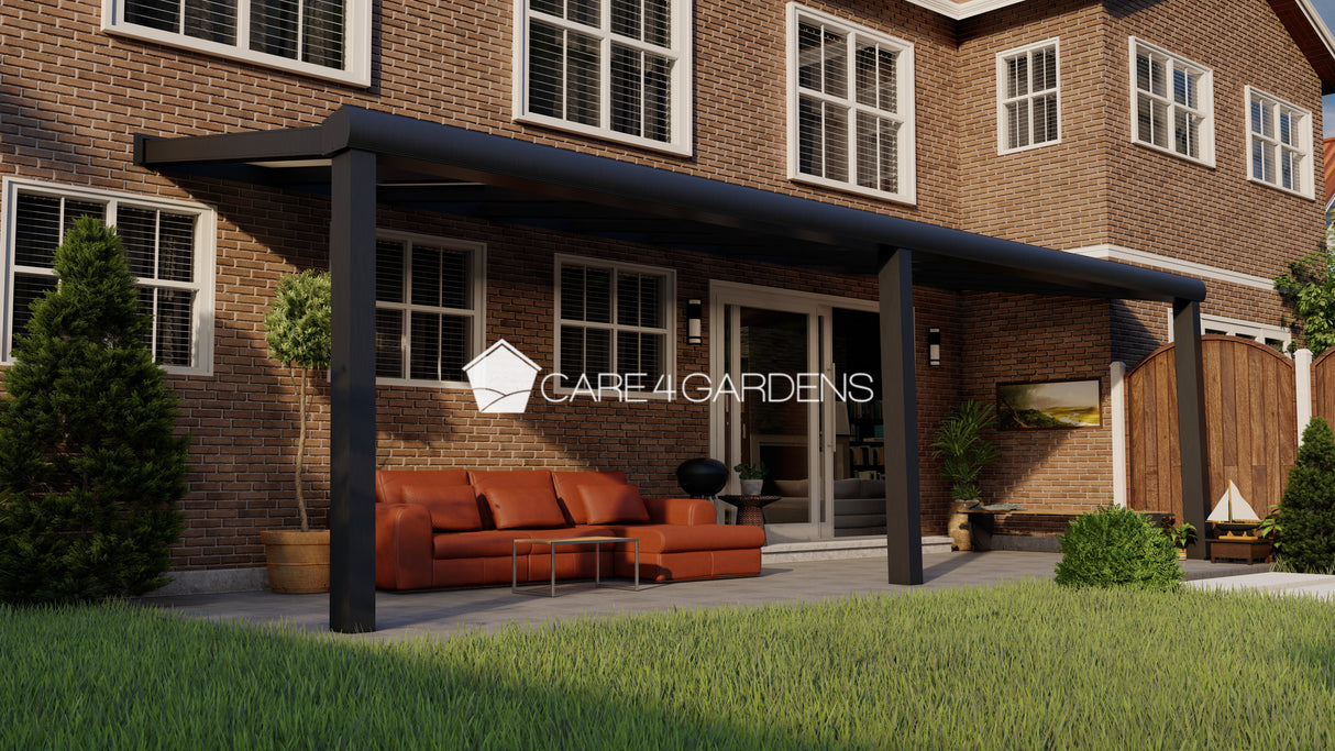 Terrasoverkapping 10,06 Meter Breite x 2,5 Meter Tiefe