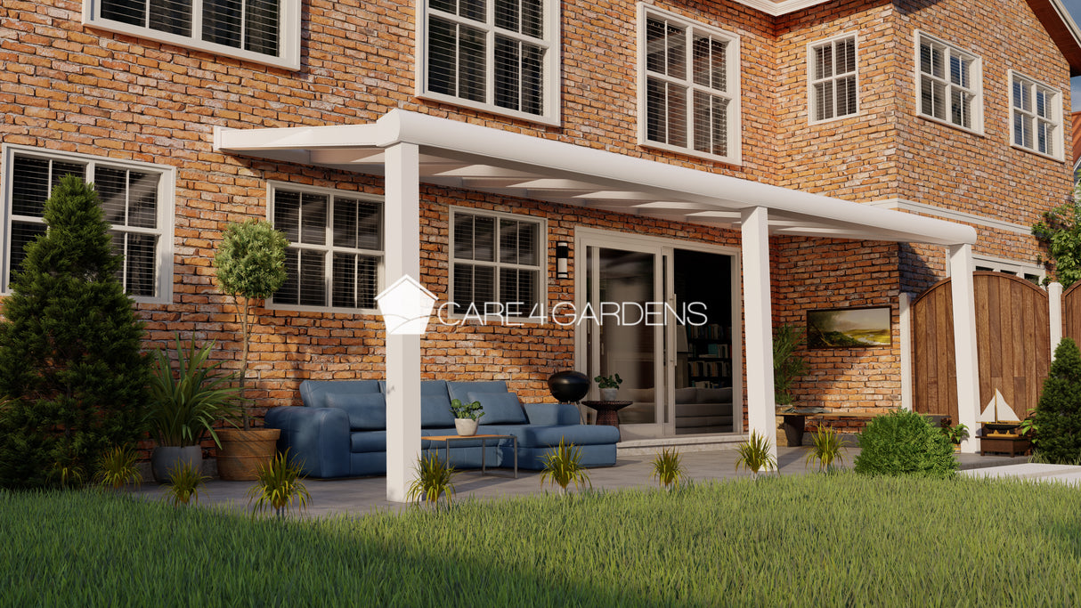 Terrasoverkapping 10,06 Meter Breite x 3,5 Meter Tiefe