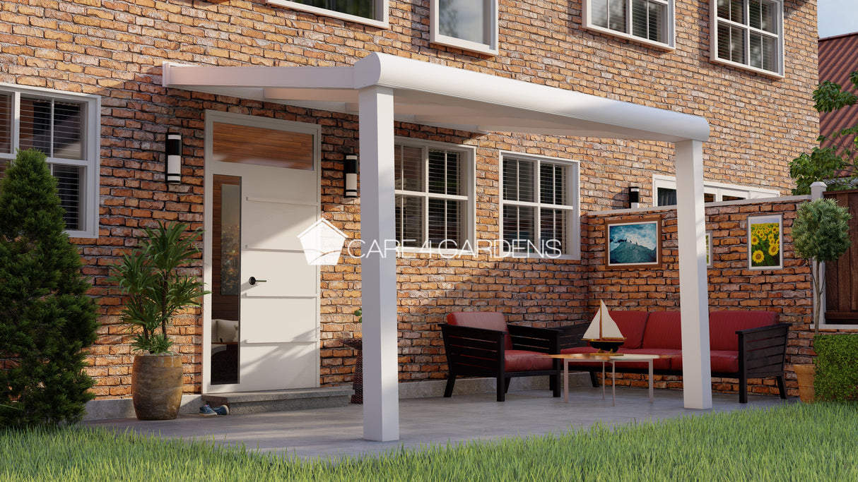 Terrasoverkapping 4,06 Meter Breite x 4,5 Meter Tiefe