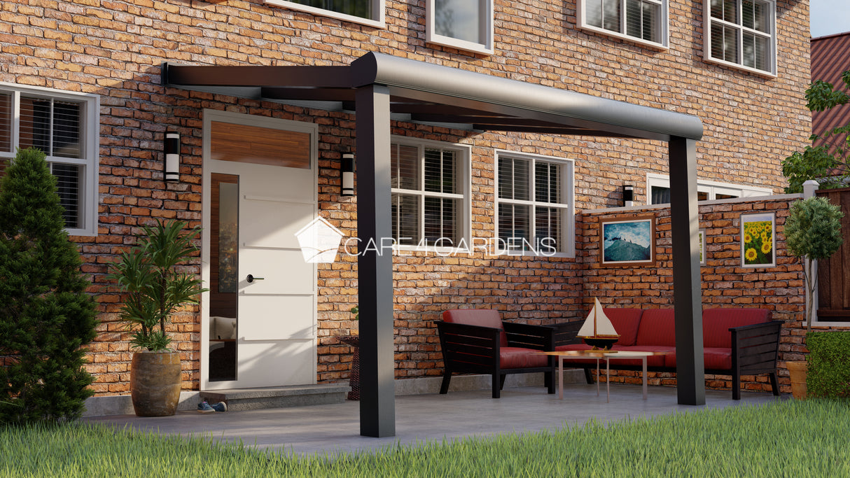 Terrasoverkapping 4,06 Meter Breite x 2,5 Meter Tiefe