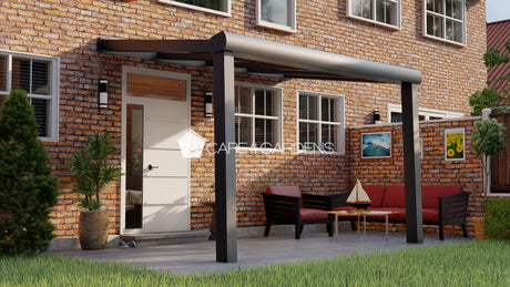 Terrasoverkapping 4,06 Meter Breite x 3,5 Meter Tiefe