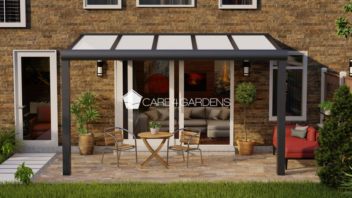 Terrasoverkapping 5,06 Meter Breite x 2,5 Meter Tiefe