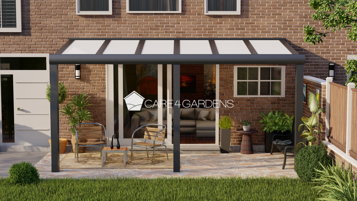 Terrasoverkapping 6,06 Meter Breite x 3,5 Meter Tiefe