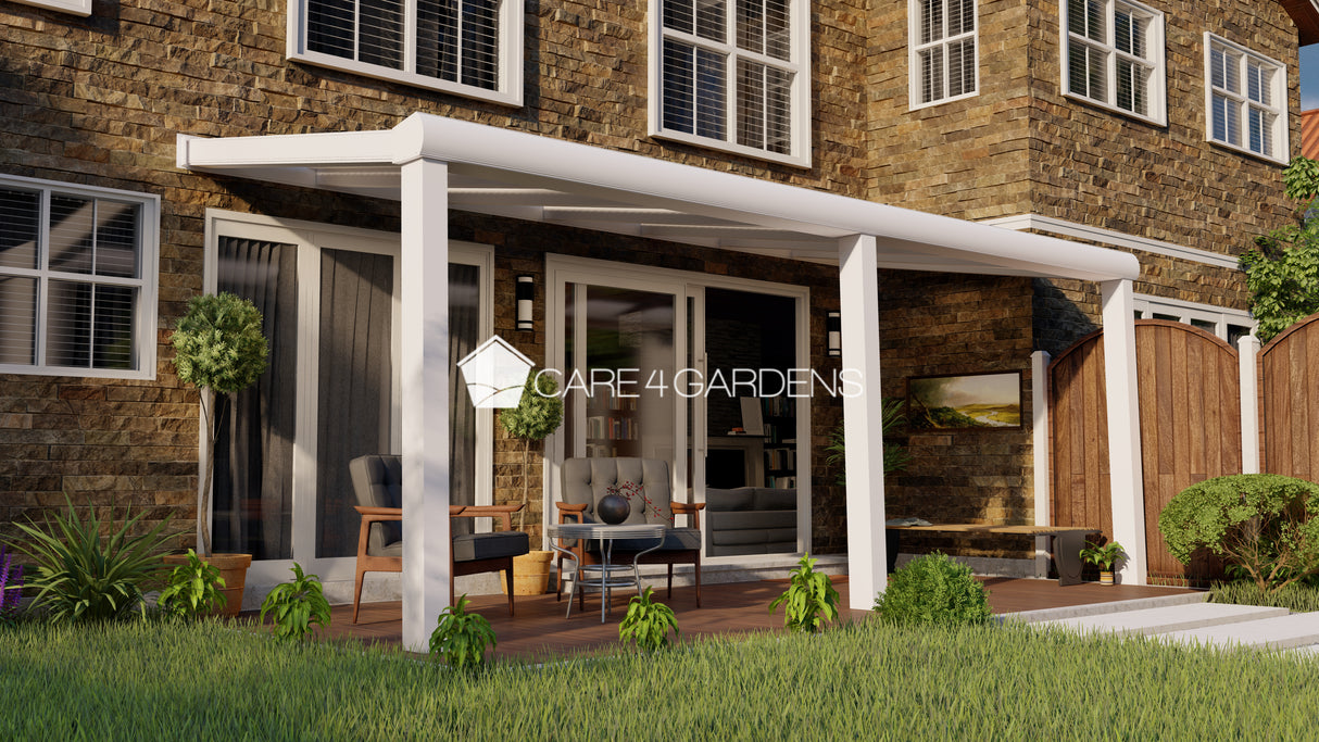 Terrasoverkapping 7,06 Meter Rasse x 2 Meter Tiefe