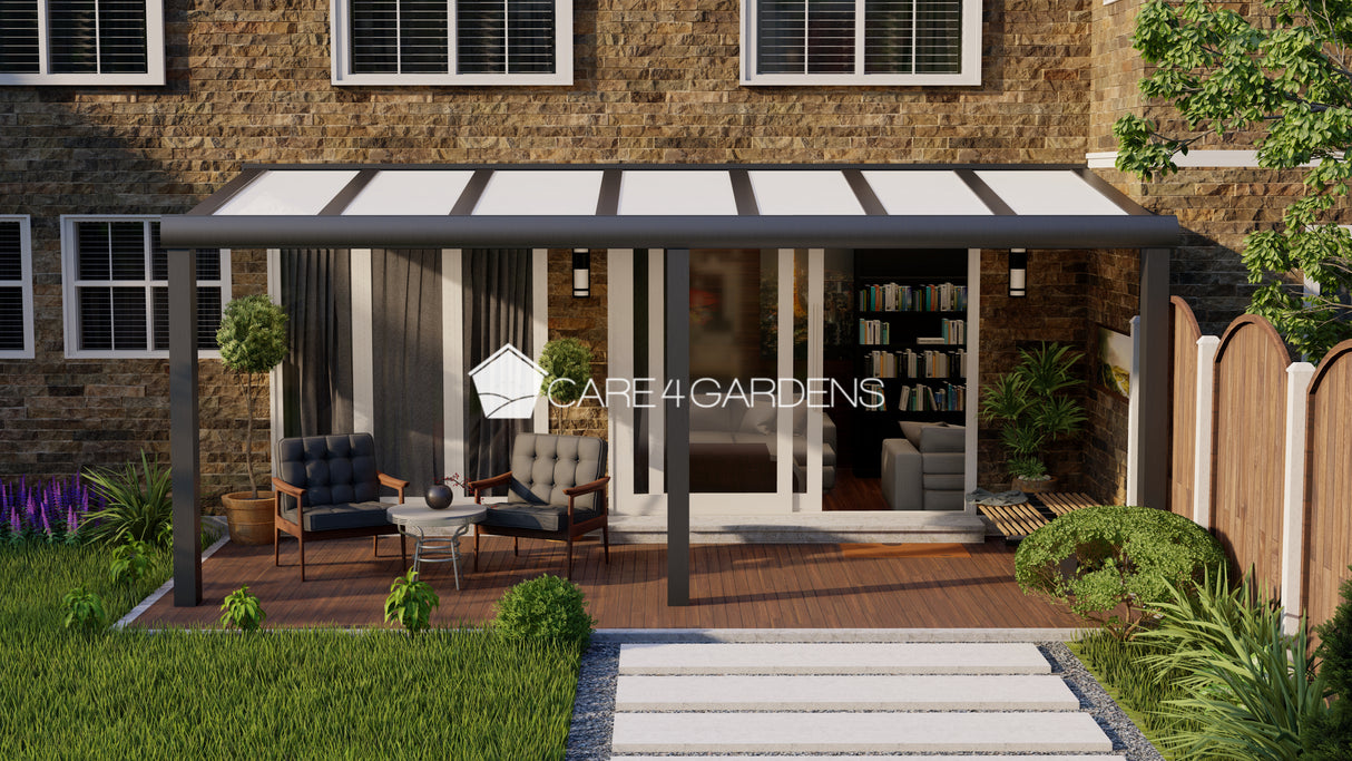 Terrasoverkapping 7,06 Meter Breite x 3,5 Meter Tiefe