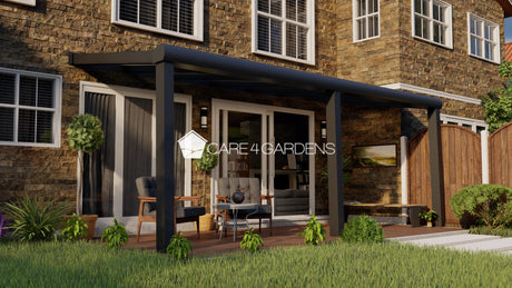 Terrasoverkapping 7,06 Meter Rasse x 3 Meter Tiefe