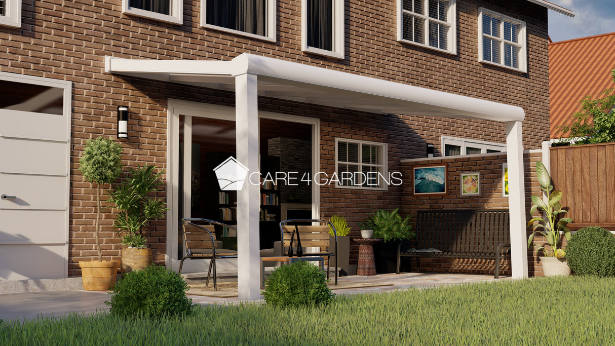 Terrasoverkapping 6,06 Meter Breite x 2 Meter Tiefe